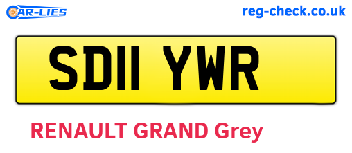 SD11YWR are the vehicle registration plates.