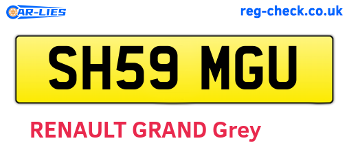 SH59MGU are the vehicle registration plates.