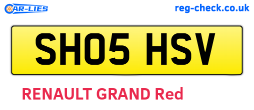SH05HSV are the vehicle registration plates.