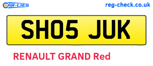 SH05JUK are the vehicle registration plates.