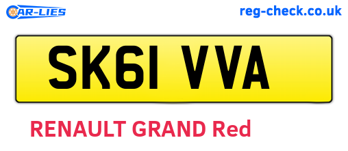 SK61VVA are the vehicle registration plates.