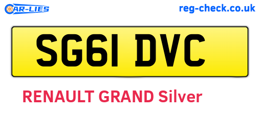 SG61DVC are the vehicle registration plates.