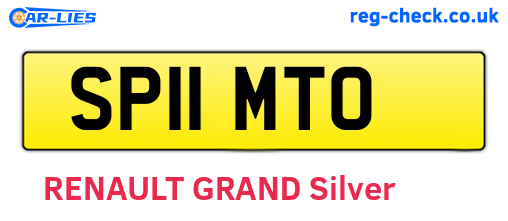 SP11MTO are the vehicle registration plates.