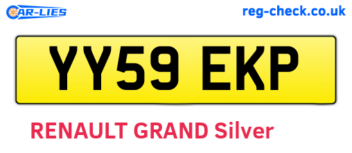 YY59EKP are the vehicle registration plates.