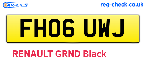 FH06UWJ are the vehicle registration plates.