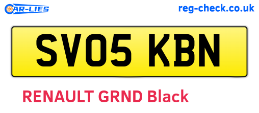 SV05KBN are the vehicle registration plates.