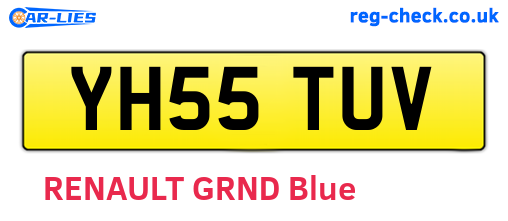 YH55TUV are the vehicle registration plates.