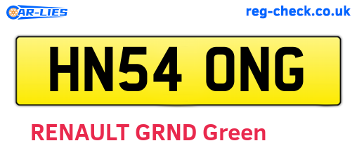 HN54ONG are the vehicle registration plates.