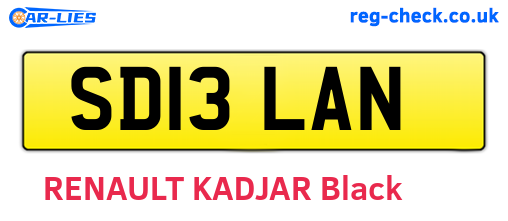 SD13LAN are the vehicle registration plates.