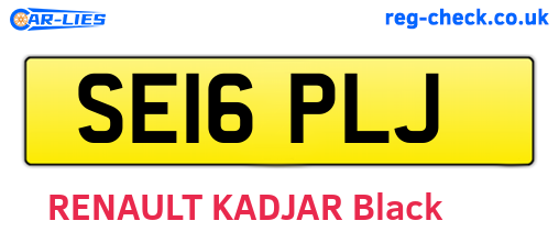 SE16PLJ are the vehicle registration plates.