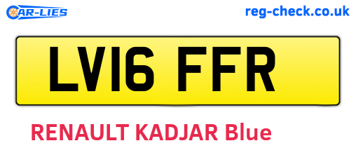 LV16FFR are the vehicle registration plates.