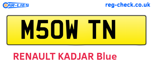 M50WTN are the vehicle registration plates.