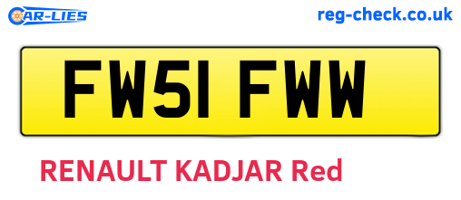 FW51FWW are the vehicle registration plates.
