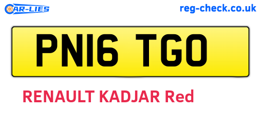 PN16TGO are the vehicle registration plates.