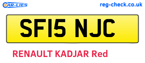 SF15NJC are the vehicle registration plates.