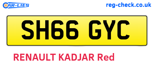 SH66GYC are the vehicle registration plates.