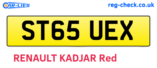 ST65UEX are the vehicle registration plates.