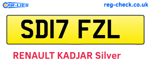 SD17FZL are the vehicle registration plates.