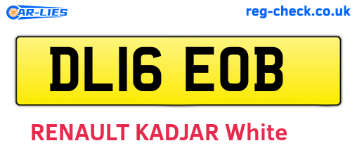 DL16EOB are the vehicle registration plates.