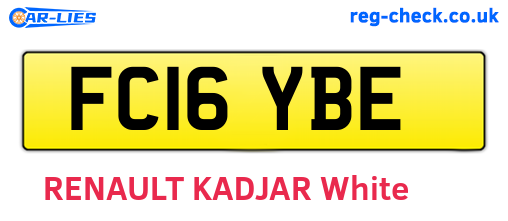 FC16YBE are the vehicle registration plates.