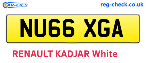 NU66XGA are the vehicle registration plates.
