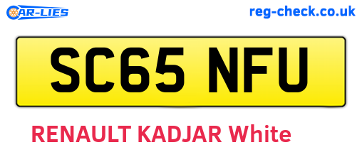 SC65NFU are the vehicle registration plates.