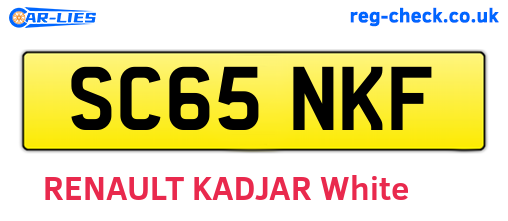 SC65NKF are the vehicle registration plates.