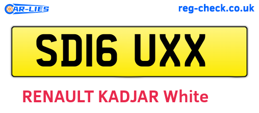 SD16UXX are the vehicle registration plates.