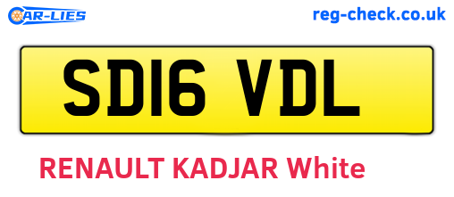 SD16VDL are the vehicle registration plates.