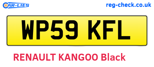 WP59KFL are the vehicle registration plates.