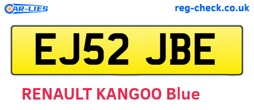 EJ52JBE are the vehicle registration plates.