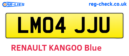 LM04JJU are the vehicle registration plates.