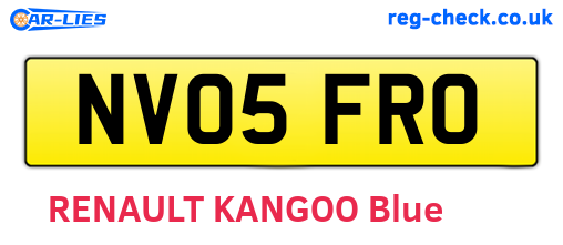 NV05FRO are the vehicle registration plates.