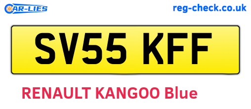 SV55KFF are the vehicle registration plates.