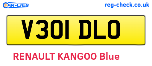 V301DLO are the vehicle registration plates.