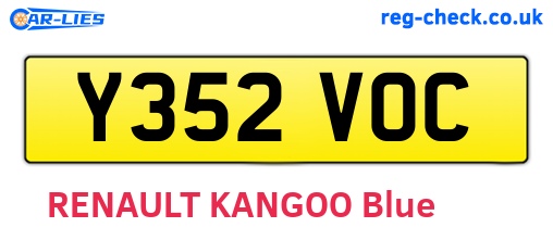 Y352VOC are the vehicle registration plates.