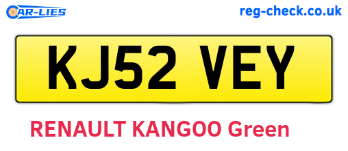 KJ52VEY are the vehicle registration plates.