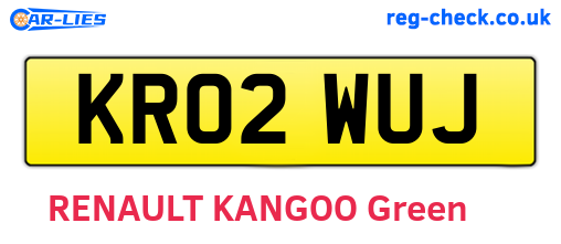 KR02WUJ are the vehicle registration plates.
