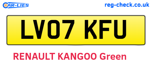 LV07KFU are the vehicle registration plates.
