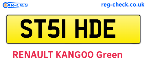 ST51HDE are the vehicle registration plates.