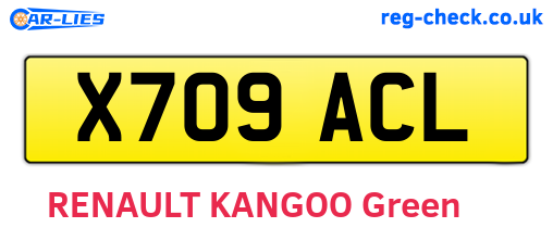 X709ACL are the vehicle registration plates.