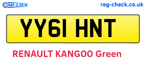 YY61HNT are the vehicle registration plates.