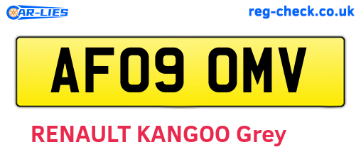 AF09OMV are the vehicle registration plates.