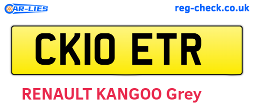 CK10ETR are the vehicle registration plates.