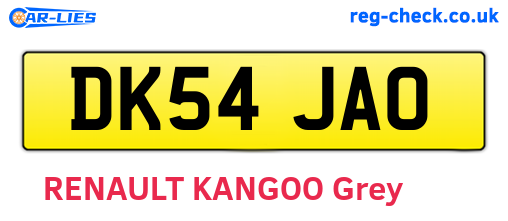 DK54JAO are the vehicle registration plates.