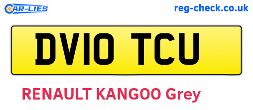 DV10TCU are the vehicle registration plates.