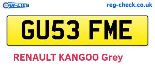 GU53FME are the vehicle registration plates.