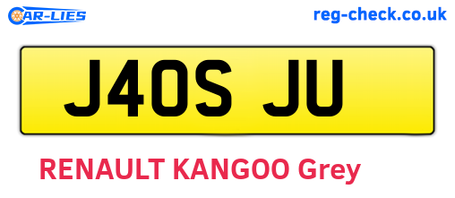 J40SJU are the vehicle registration plates.