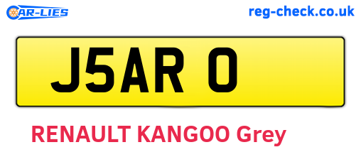 J5ARO are the vehicle registration plates.