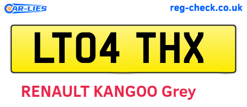LT04THX are the vehicle registration plates.